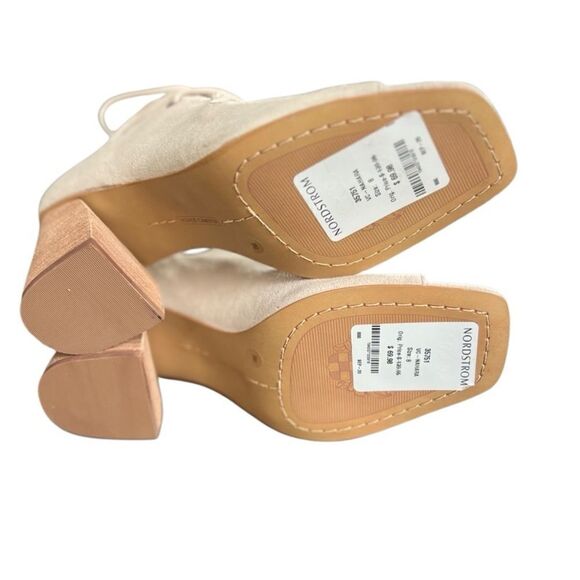 Vince Camuto Nahara sandal square peep toe wedge heels size 8 - Picture 5 of 13